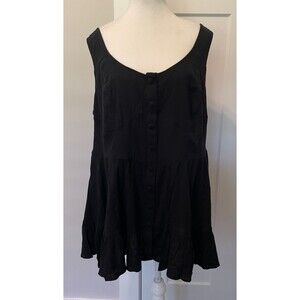 TORRID Womens Knit TOP Sleeveless Tiered Corset Tank BLACK Size 2 (2X 18/20) NWT